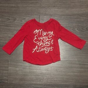 2/$10 Old Navy Red Long Sleeve Kids Tee